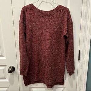 Old Navy Women's Burgundy Mix Crew Neck Long Sleeve Sweater Pullover Size S EUC
